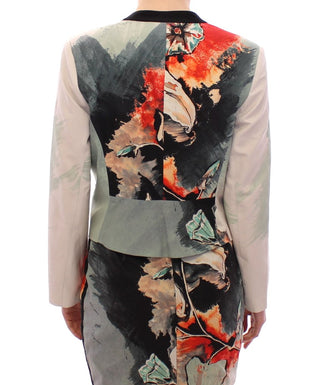 Elegant Silk Blend Multicolor Blazer