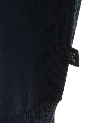 Elegant Blu Wool Round Neck Jumper - Regular Fit