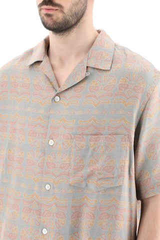 Cotton Viscose 'resort' Short Sleeve Shirt