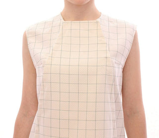 Andrea Incontri Clothing IT42|M / White / Material: 100% Cotton Chic White Sleeveless Cotton Shirt Top