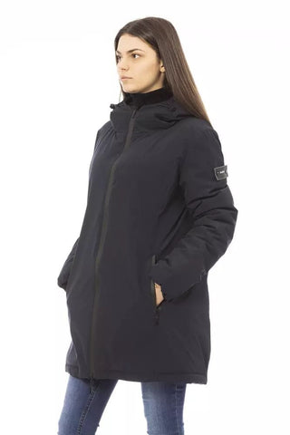Baldinini Trend Clothing Blue / XXL Chic Double-Faced Down Jacket with Monogram
