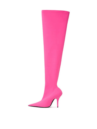 Balenciaga Boots Pink / EU39/US9 Neon Pink Over-the-Knee Statement Boot