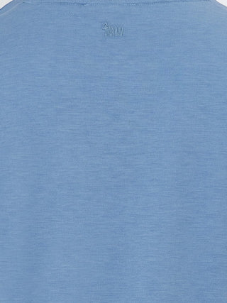Colombo Clothing Light Blue / IT56 | XXL Elegant Light Blue Silk Blend T-Shirt
