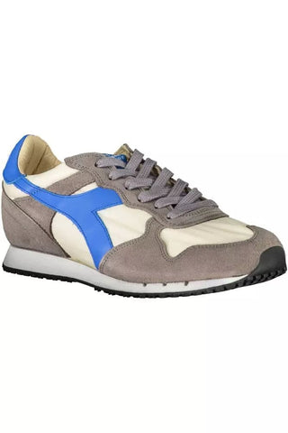 Diadora Shoes Chic Gray Leather Blend Sneakers