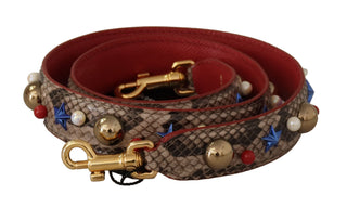 Dolce & Gabbana Bags Brown Elegant Python Leather Shoulder Strap