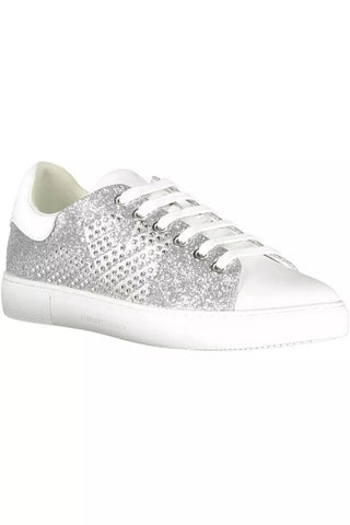 Emporio Armani Shoes Silver Lure Sports Sneakers with Contrasting Details