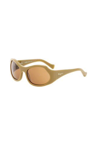 Ferragamo Accessories Khaki / os oval sunglasses