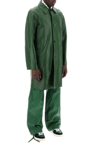 Ferragamo Clothing Green / 48 midi nappa leather coat