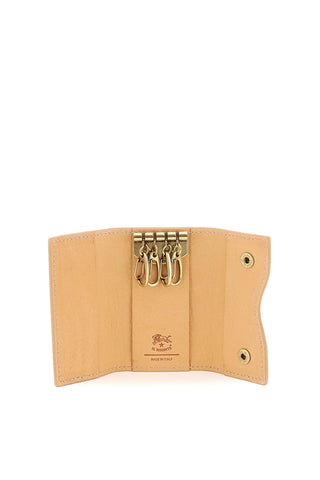 Il Bisonte Earrings Beige / os leather key holder