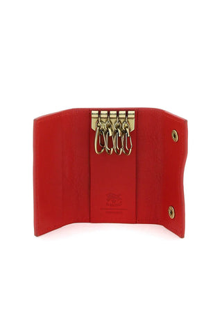 Il Bisonte Earrings Red / os leather key holder