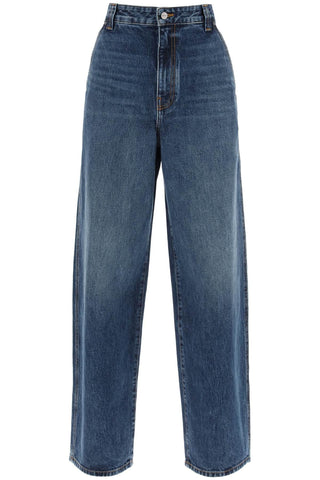 Khaite Earrings Blue / 28 bacall wide leg jeans