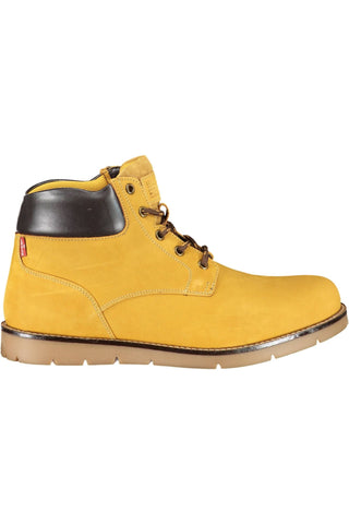 Levi's Boots Yellow / EU41/US8 Sunset Yellow Ankle Boots with Lace-Up Detail