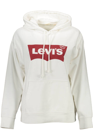 Levi's Clothing Chic White Cotton Hooded Sweatshirt With Logo