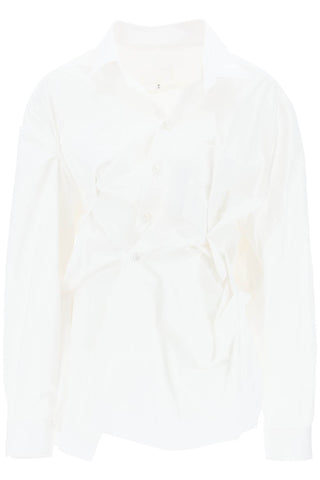 Maison Margiela Earrings Bianco / 40 draped oversized shirt