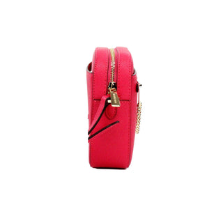 Michael Kors Bags Jet Set East West Electric Pink Leather Zip Chain Crossbody Bag