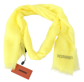 Missoni Accessories Yellow Yellow Cashmere Mesh Unisex Scarf