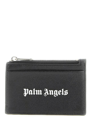 Palm Angels Accessories Black / os leather cardholder with logo