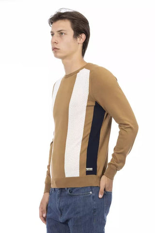 Elegant Cotton Crew Neck Sweater