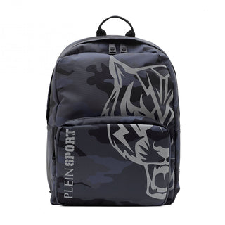 Sleek Grey Tiger Print Backpack