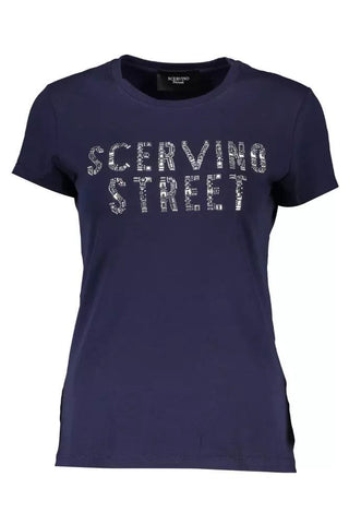 Scervino Street Clothing Sparkling Crew Neck Tee in Blue