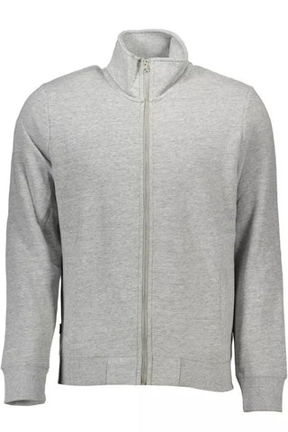 Superdry Clothing Sleek Long-Sleeved Zip Sweatshirt in Gray