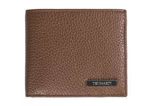 Trussardi Bags Brown Elegant Tumbled Leather Men's Wallet