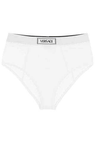 Versace Earrings ribbed briefs with '90s logo