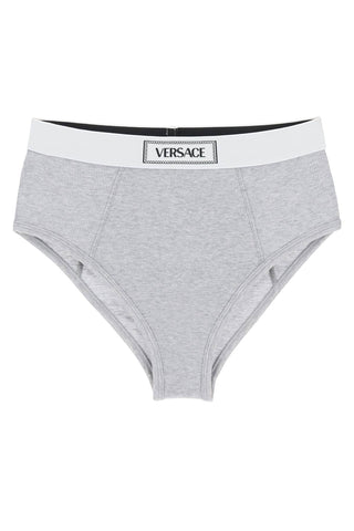 Versace Earrings ribbed briefs with '90s logo